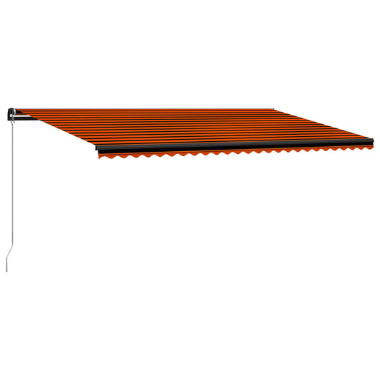 vidaXL Manual Retractable Awning 600x300 cm Orange and Brown