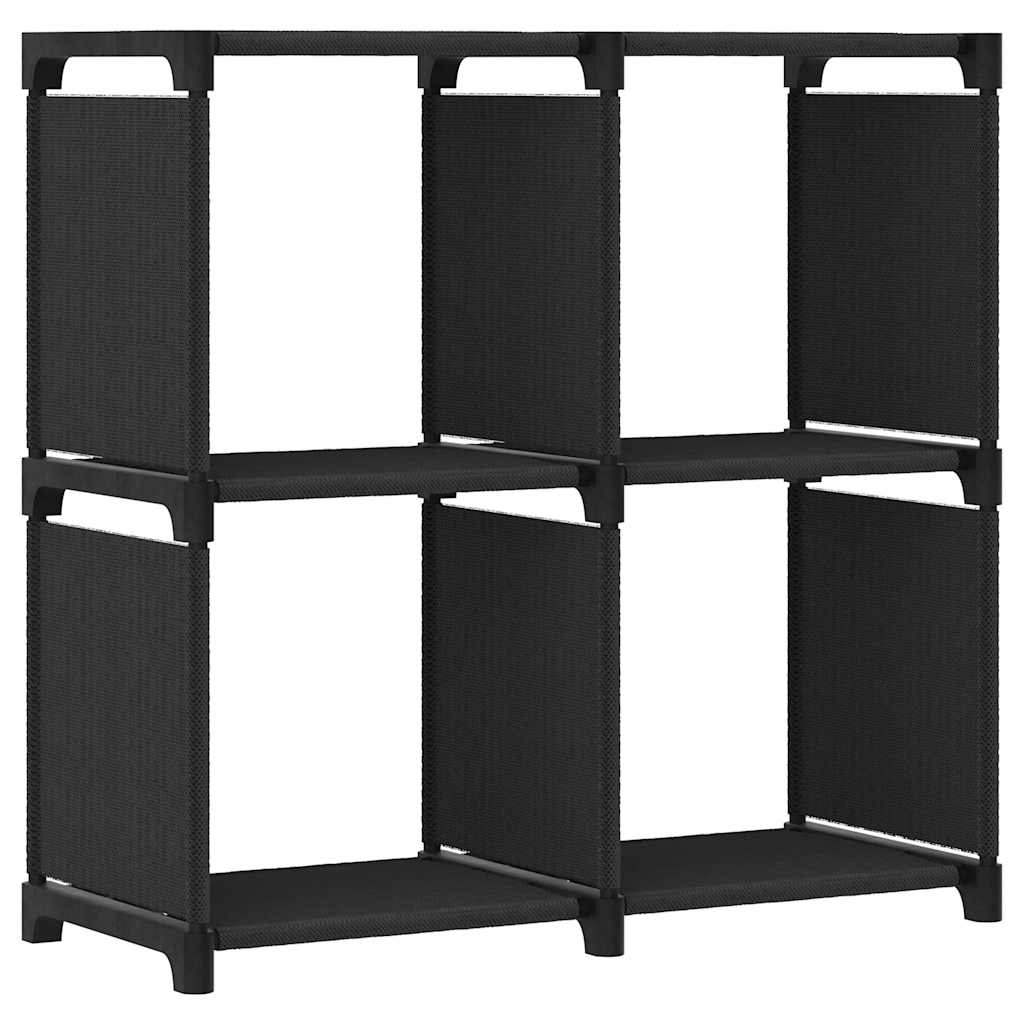 322598 vidaXL 4-Cube Display Shelf Black 69x30x72,5 cm Fabric