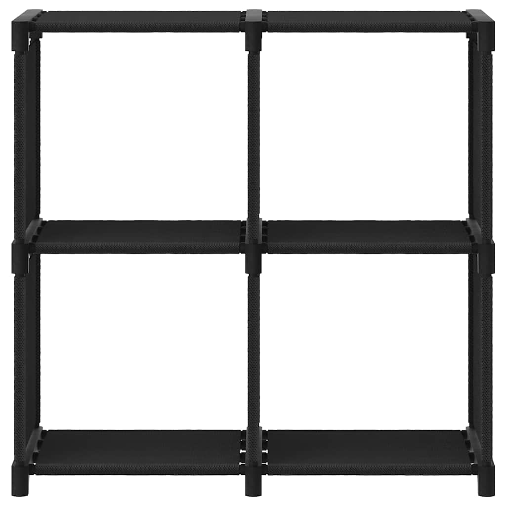 322598 vidaXL 4-Cube Display Shelf Black 69x30x72,5 cm Fabric
