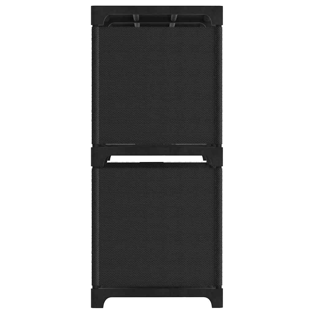 322598 vidaXL 4-Cube Display Shelf Black 69x30x72,5 cm Fabric