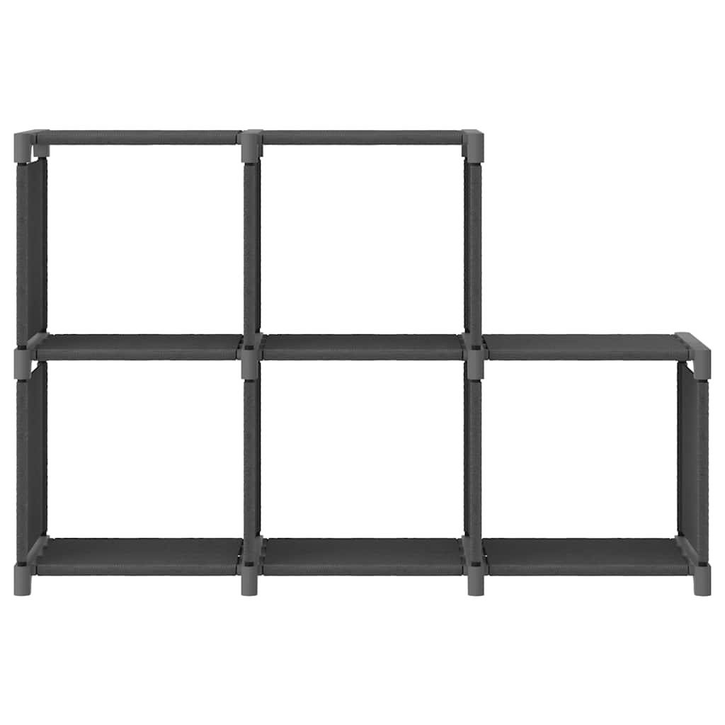 322604 vidaXL 5-Cube Display Shelf Grey 103x30x72,5 cm Fabric