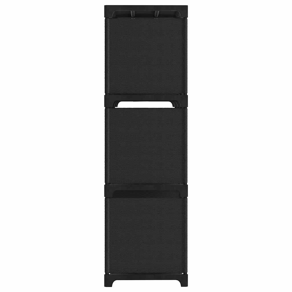 322610 vidaXL 9-Cube Display Shelf Black 103x30x107,5 cm Fabric