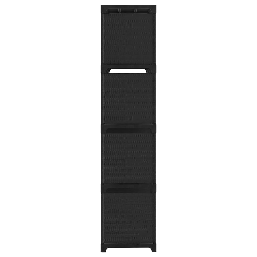 322614 vidaXL 12-Cube Display Shelf Black 103x30x141 cm Fabric