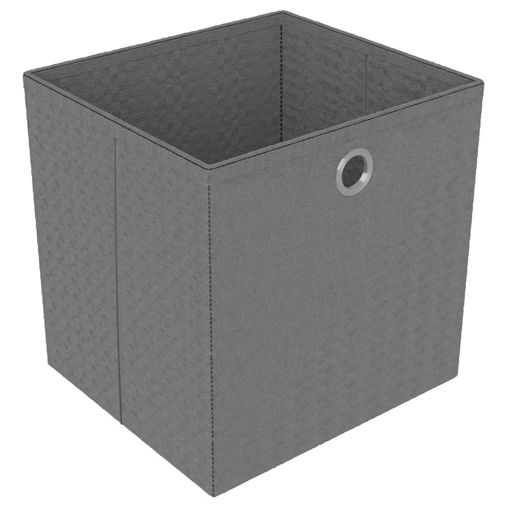 322617 vidaXL 12-Cube Display Shelf with Boxes Grey 103x30x141 cm Fabric