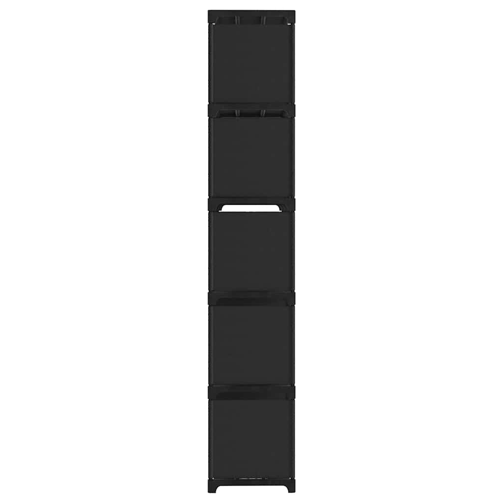 322618 vidaXL 15-Cube Display Shelf Black 103x30x175,5 cm Fabric