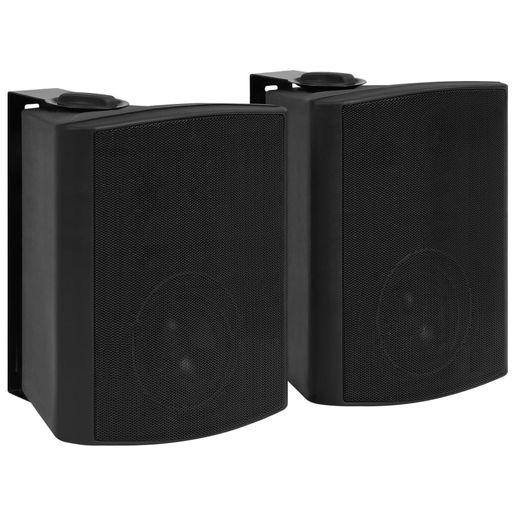 vidaXL Wall-mounted Stereo Speakers 2 pcs Black Indoor Outdoor 120 W