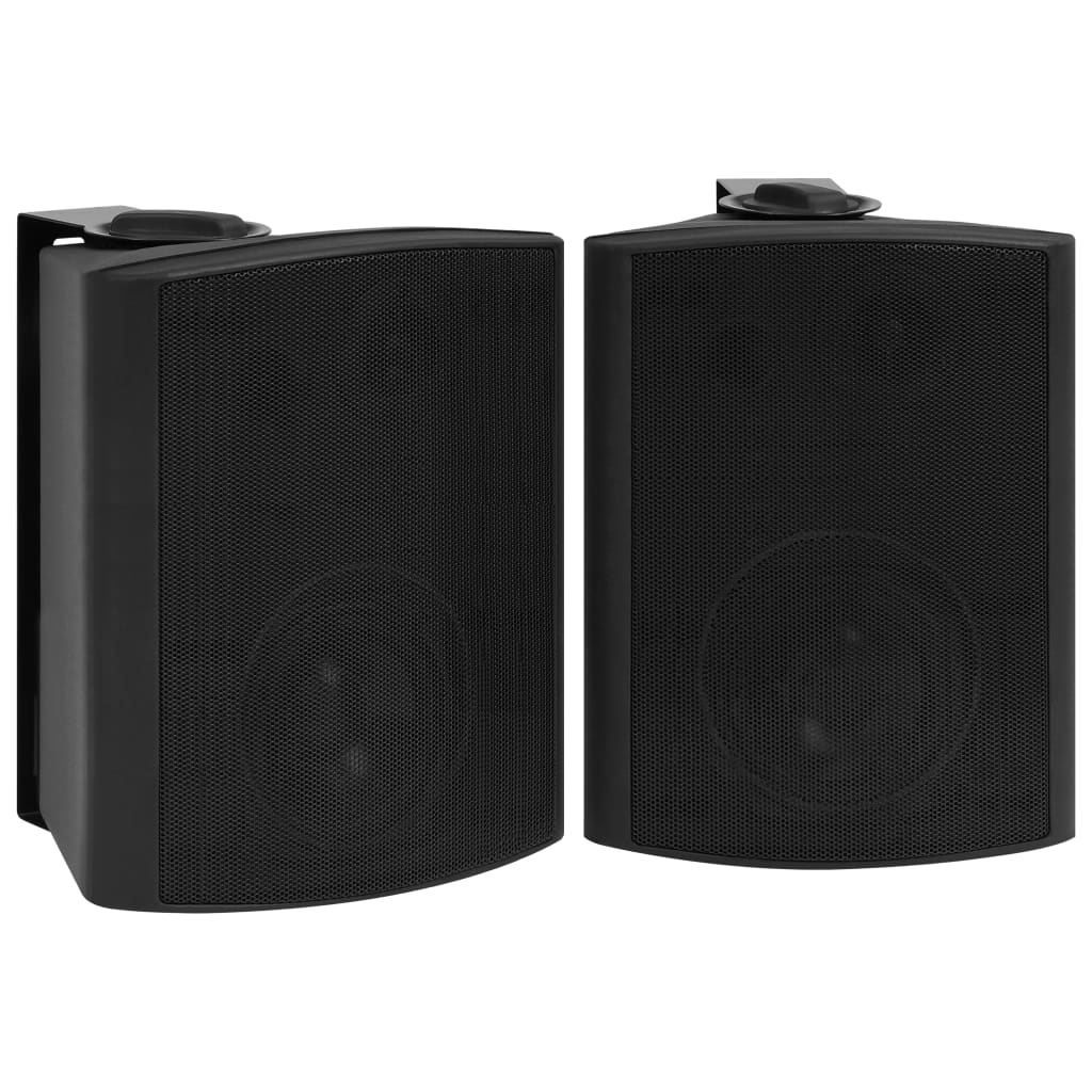 vidaXL Wall-mounted Stereo Speakers 2 pcs Black Indoor Outdoor 120 W