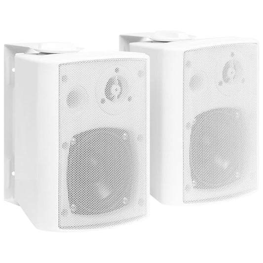 vidaXL Wall-mounted Stereo Speakers 2 pcs White Indoor Outdoor 80 W