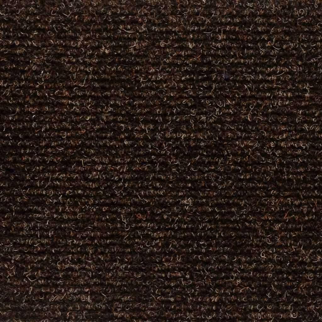 Stair Mats Self-adhesive 15 pcs 56x17x3 cm Brown Half Round