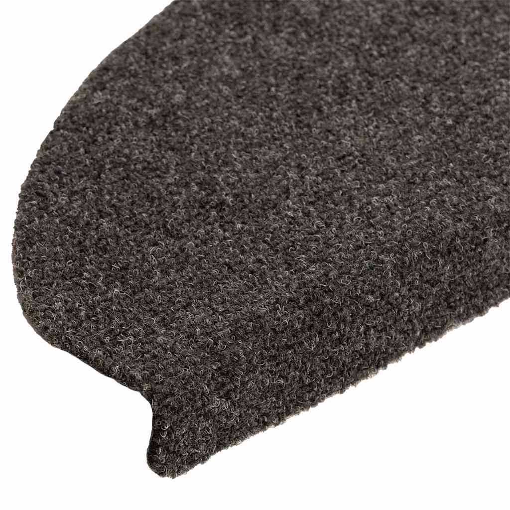 Stair Mats Self-adhesive 15 pcs 65x21x4 cm Anthracite