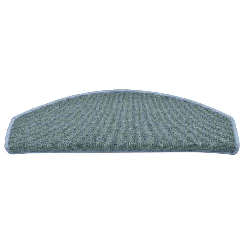 Stair Mats 15 pcs 65x24x4 cm Sea Blue Half Round Large