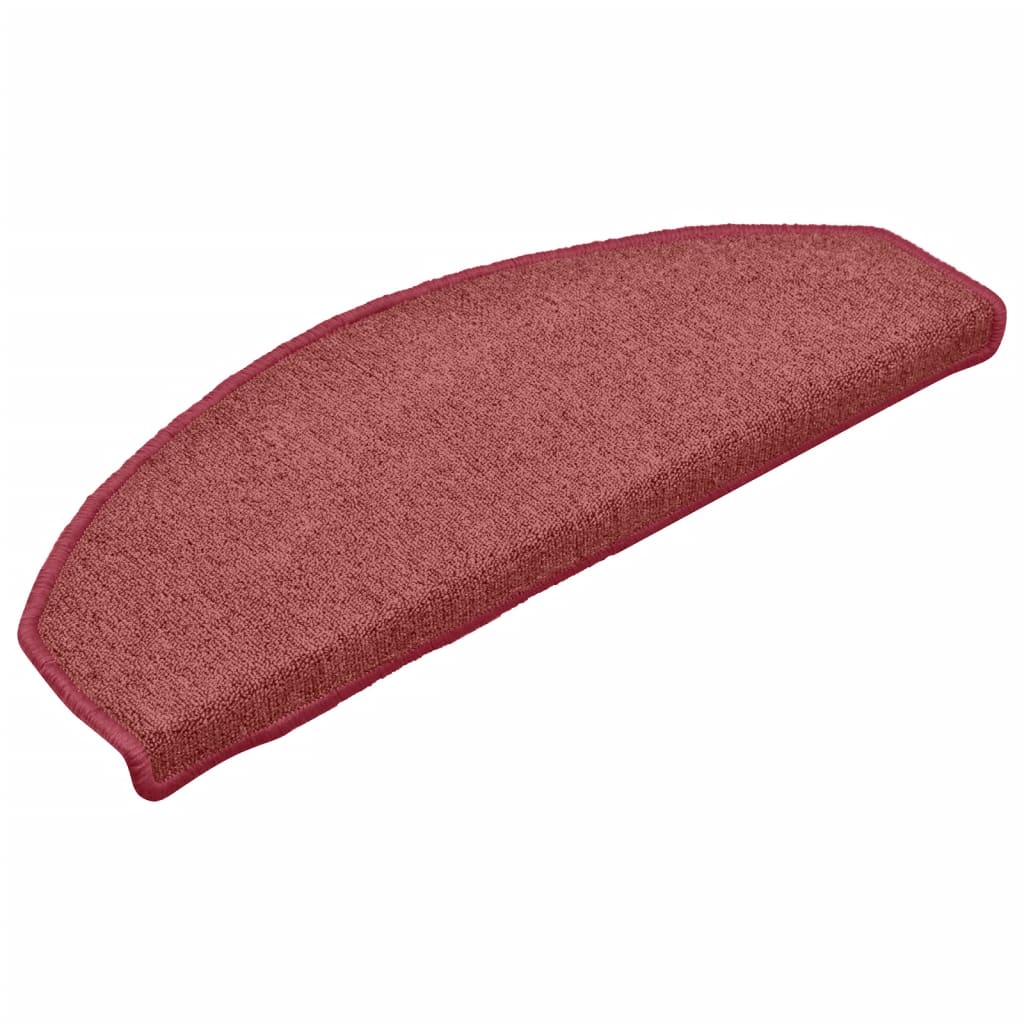 Stair mats 15 pcs 65 x 24 x 4 cm Non-Slip Bordeaux Red
