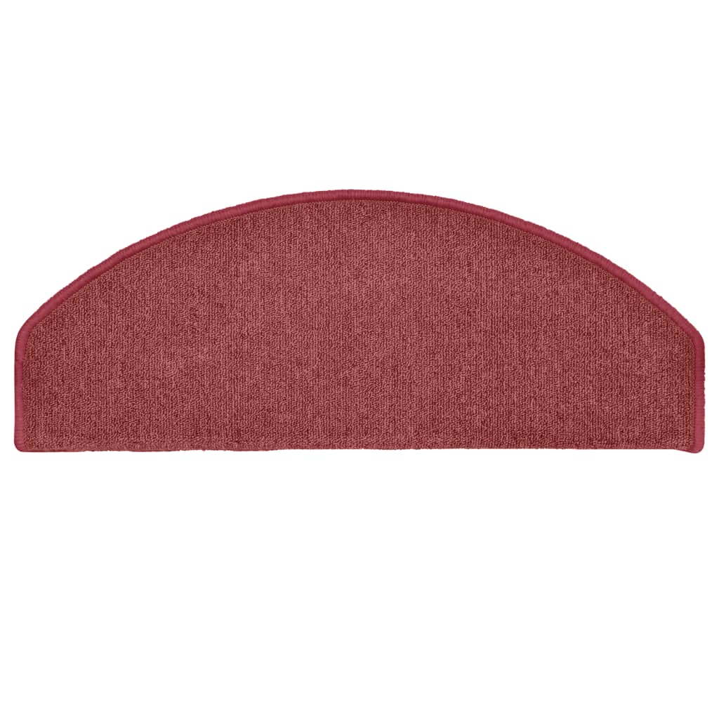 Stair mats 15 pcs 65 x 24 x 4 cm Non-Slip Bordeaux Red