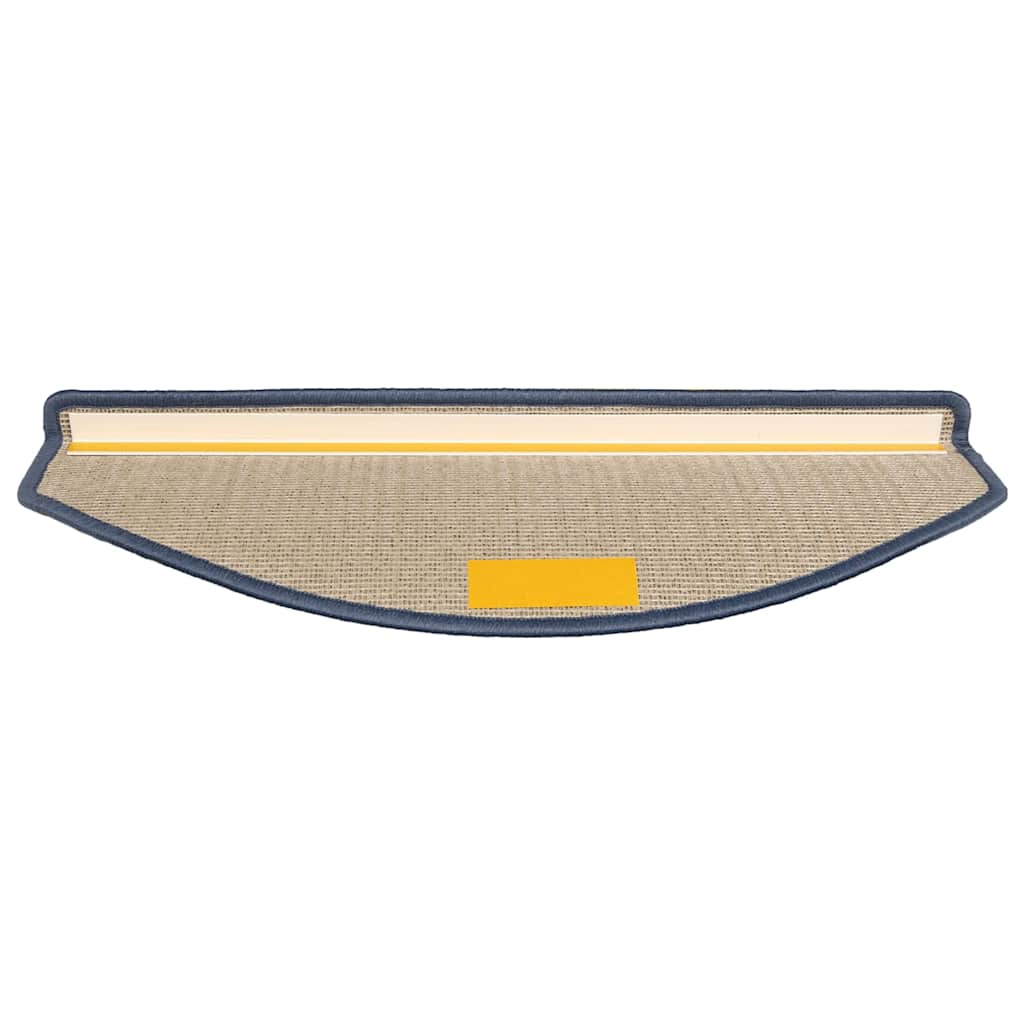 Stair Mats 15 pcs 65x24x4 cm Light Grey&Blue Half Round Large