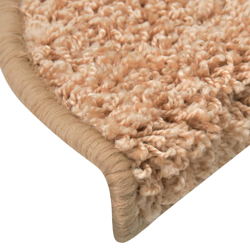 Stair Mats 15 pcs 56x17x3 cm Gold Half Round
