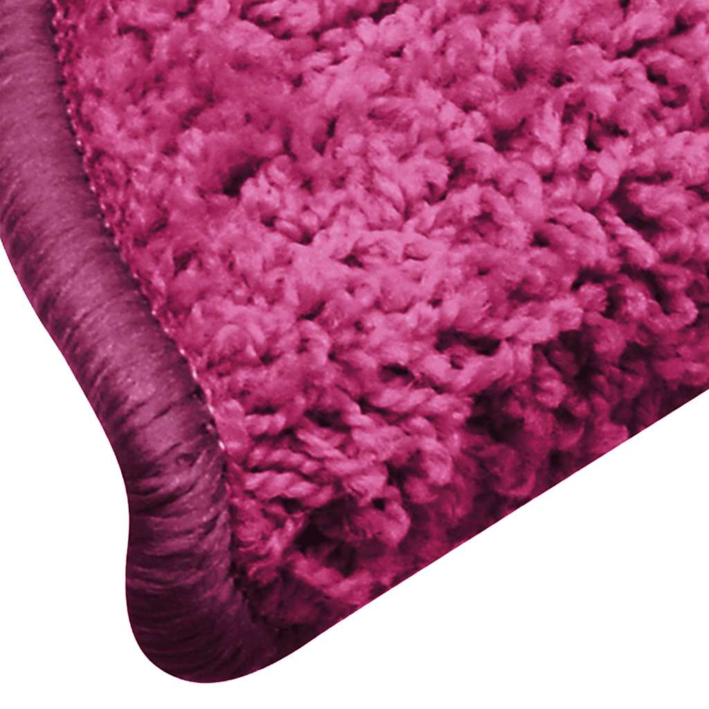 Stair Mats 15 pcs 56x17x3 cm Pink Half Round