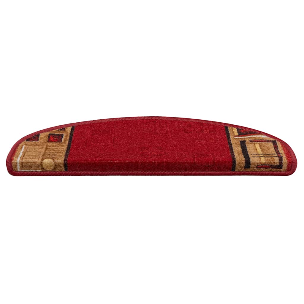 Self-adhesive Stair Mats 15 pcs Red 65x21x4 cm