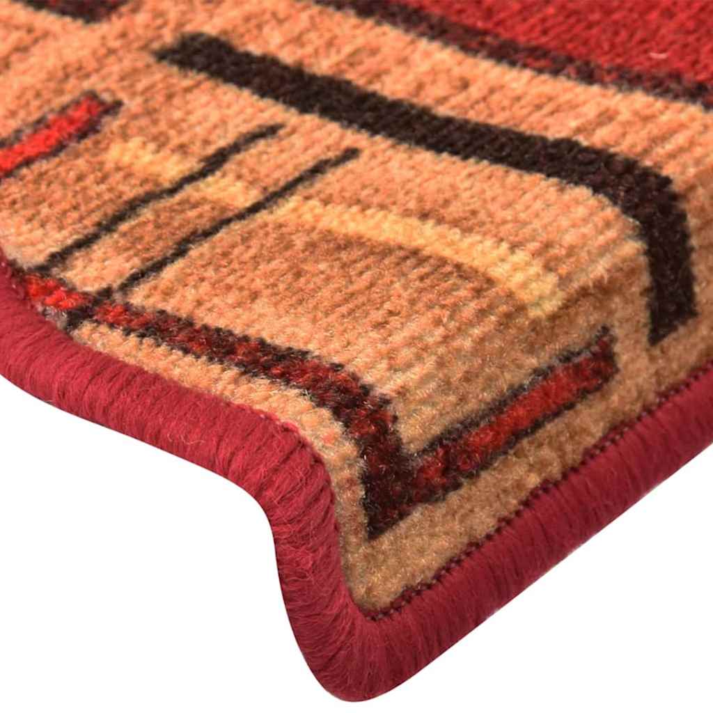 Self-adhesive Stair Mats 15 pcs Red 65x21x4 cm