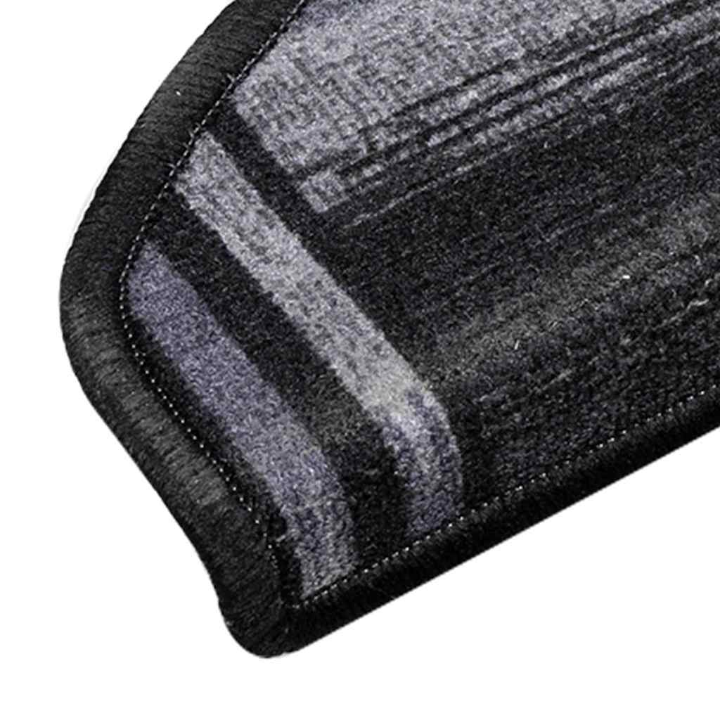 Self-adhesive Stair Mats 15 pcs Black and Grey 65x21x4 cm