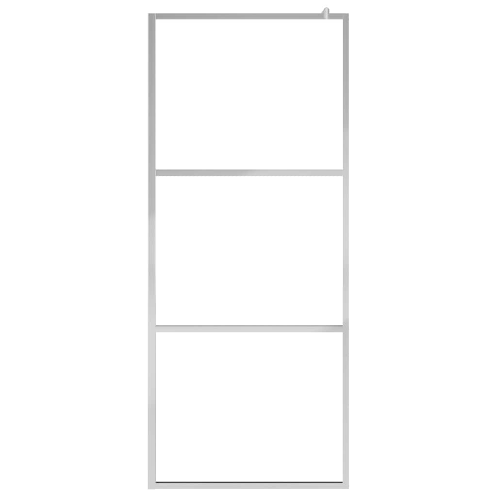 Walk-in Shower Wall with Half Frosted ESG Glass 100x195 cm