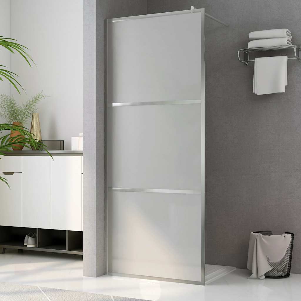Walk-in Shower Wall with Whole Frosted ESG Glass 80x195 cm
