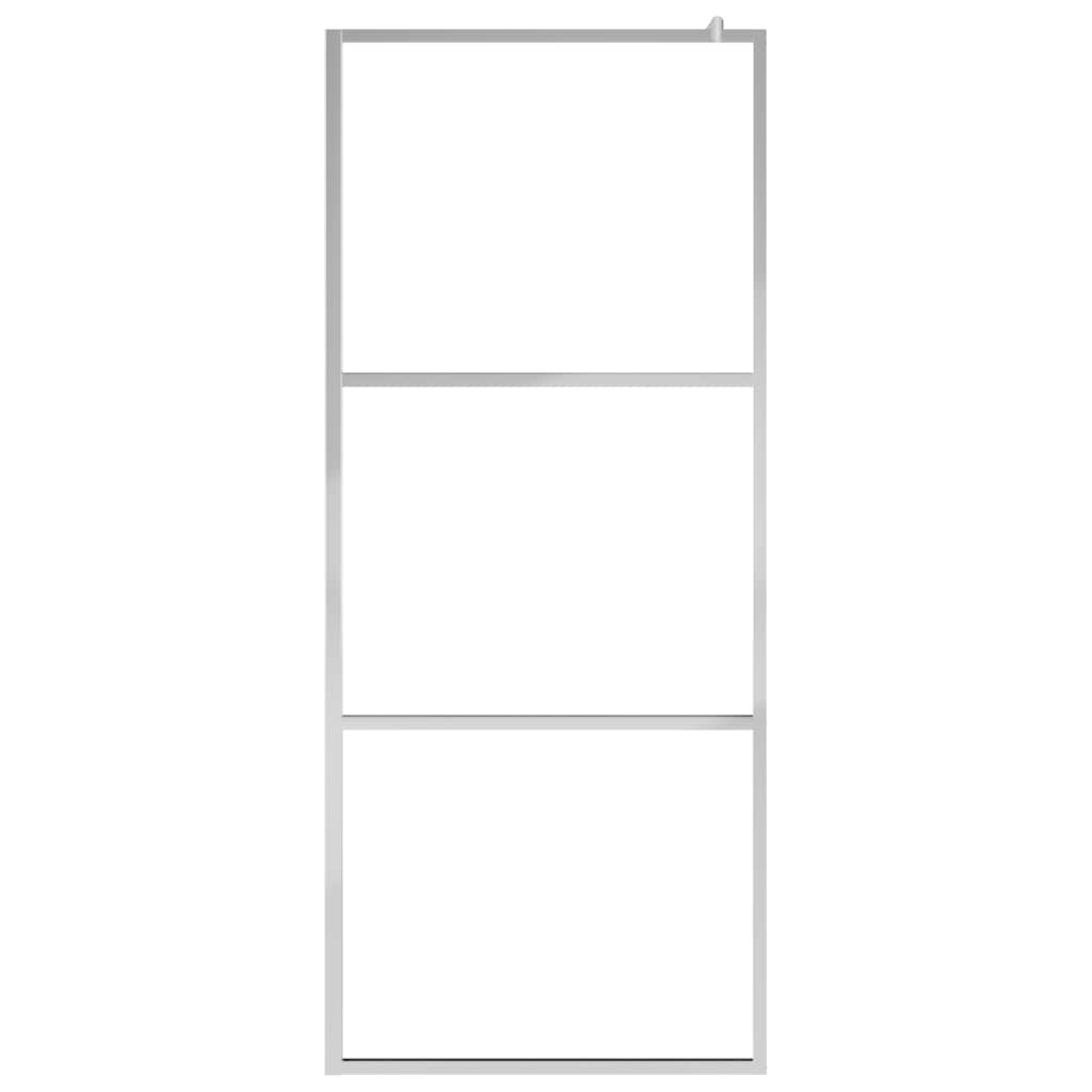 Walk-in Shower Wall with Whole Frosted ESG Glass 100x195 cm