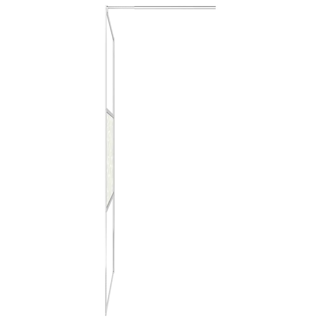 Walk-in Shower Wall ESG Glass with Stone Design 140x195 cm