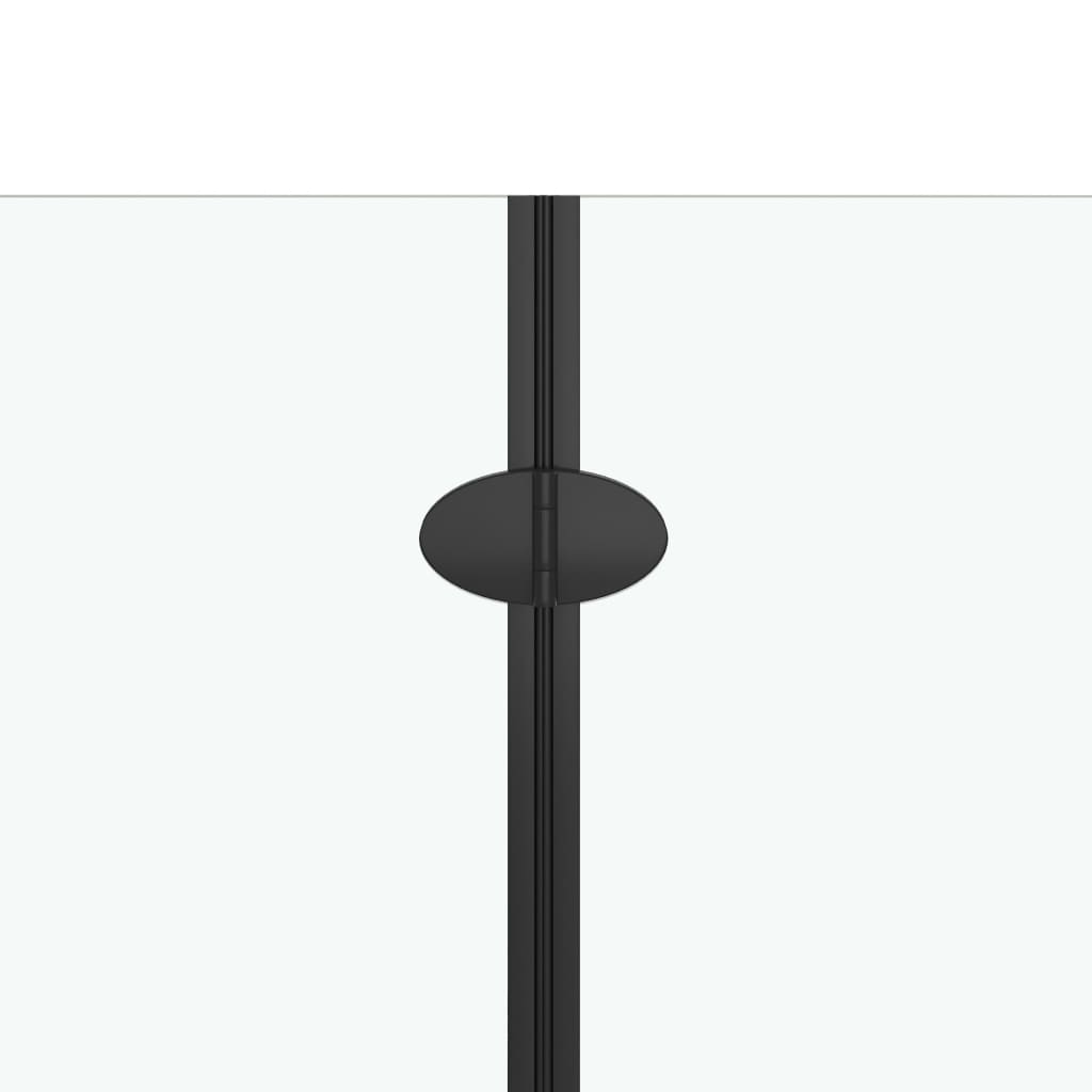 147193 vidaXL Folding Shower Enclosure 2 Panels ESG 95x140 cm Black