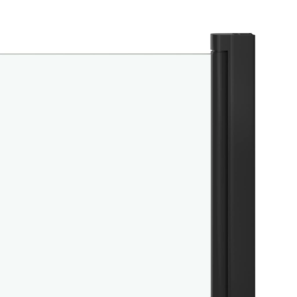 147193 vidaXL Folding Shower Enclosure 2 Panels ESG 95x140 cm Black