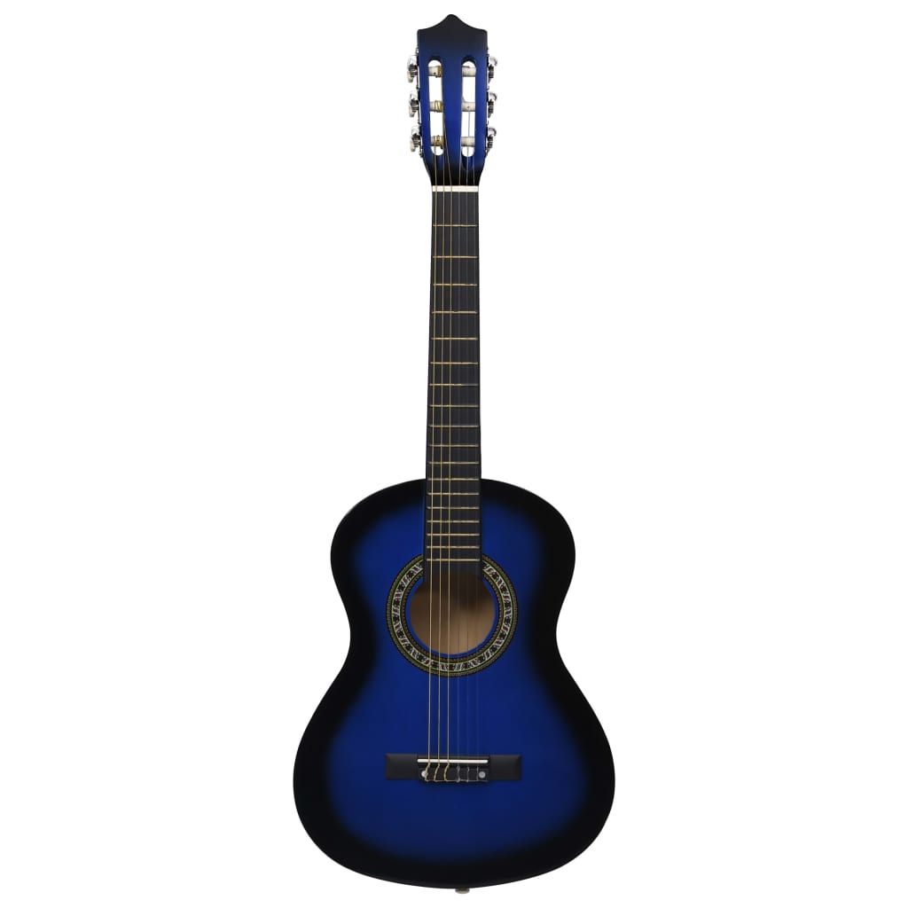 vidaXL Classical Guitar for Beginner and Kid with Bag Blue 1/2 34"