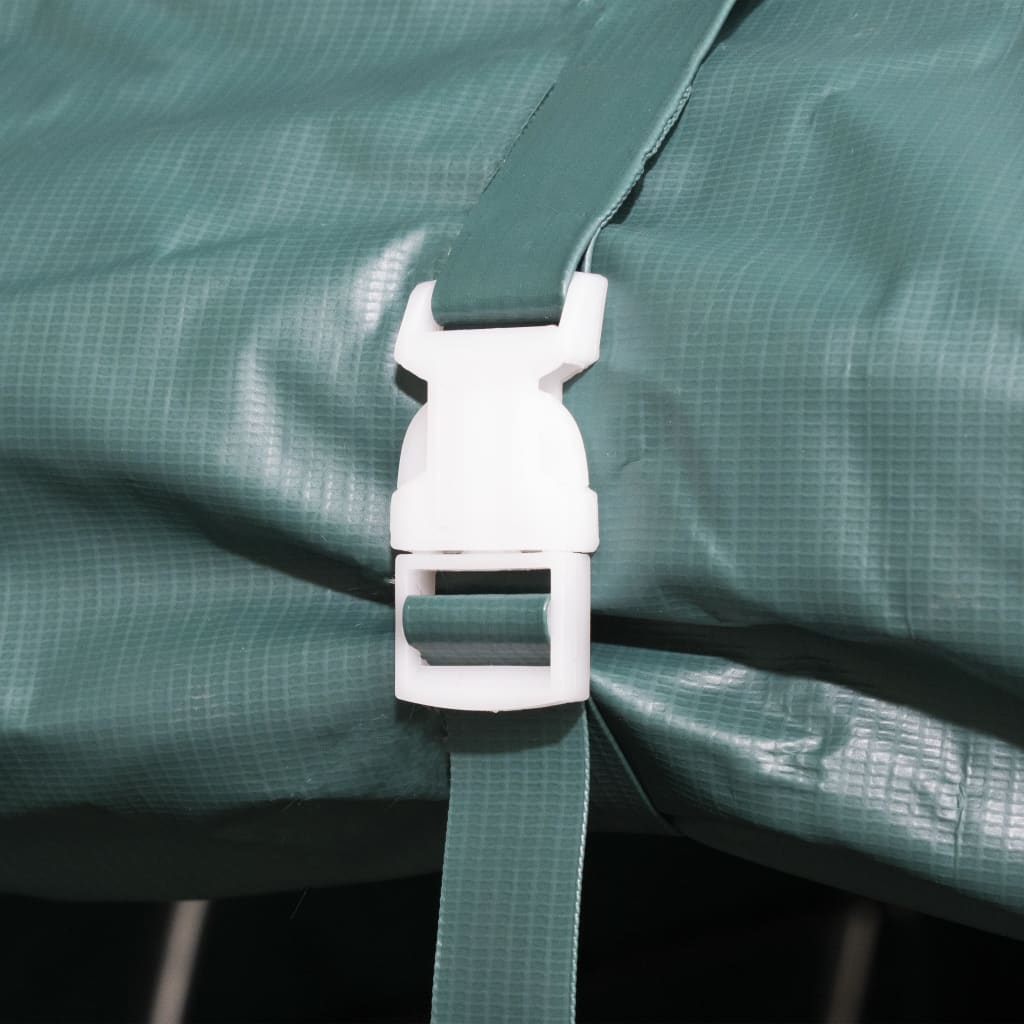 Removable Livestock Tent PVC 550 g/m² 3.3x16 m Dark Green
