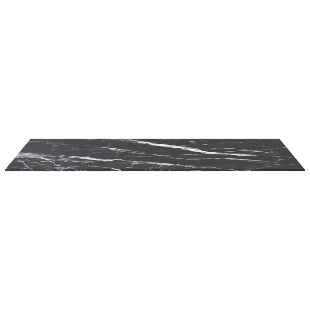 Table Top | Black | Tempered glass | 100x50 cm | Durable | Table Top