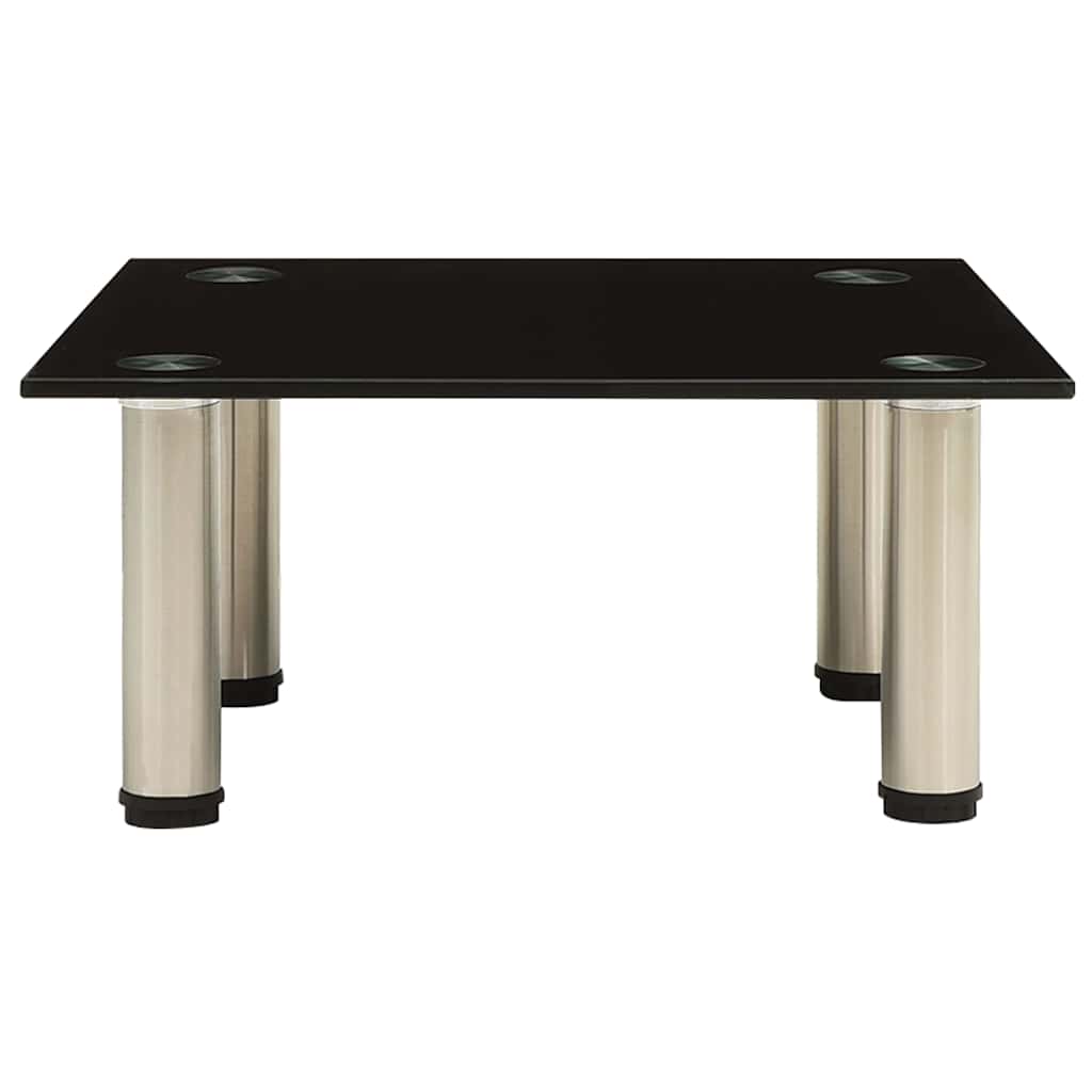 322758 vidaXL TV Stand Black 40x35x17 cm Tempered Glass