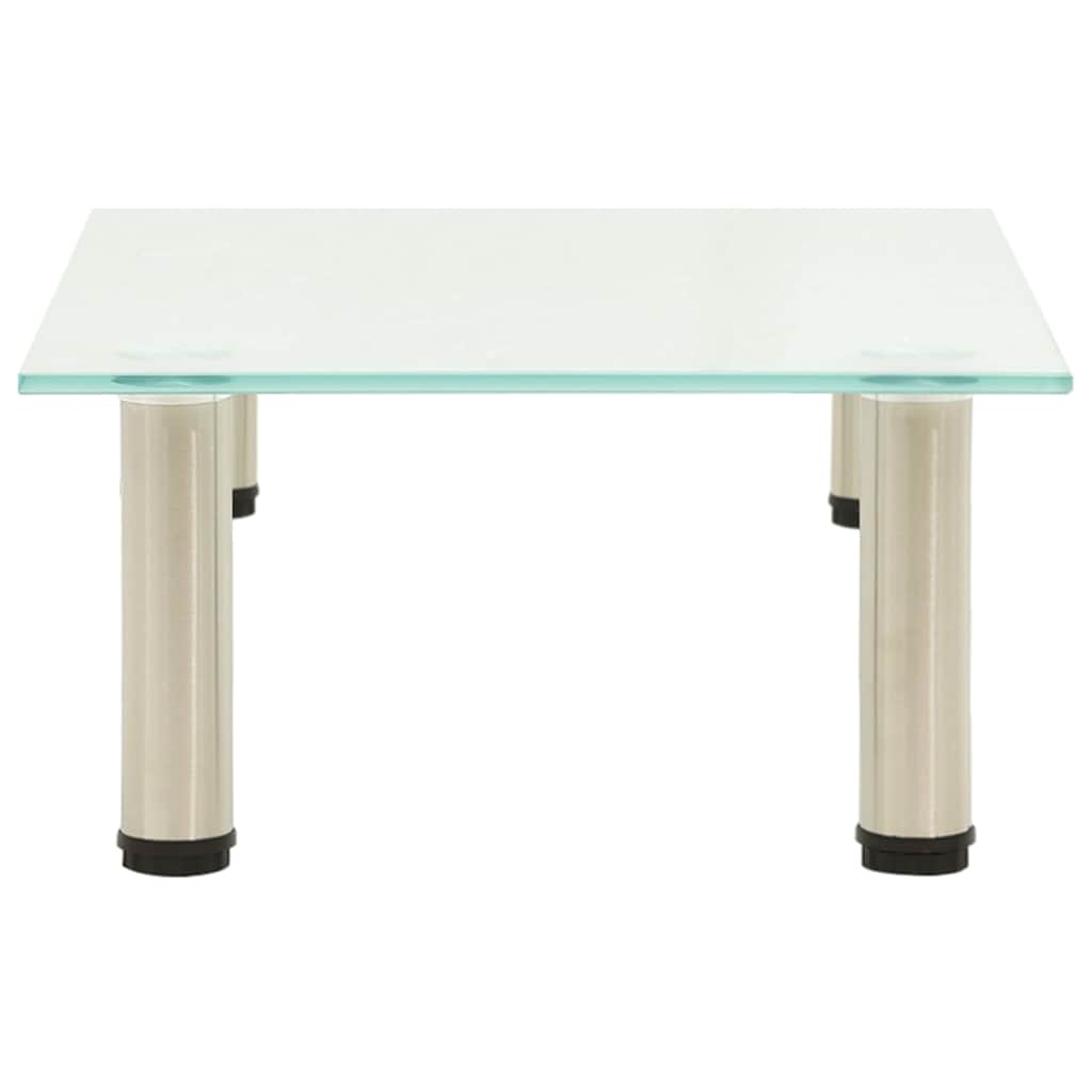 322759 vidaXL TV Stand Frosted 40x35x17 cm Tempered Glass
