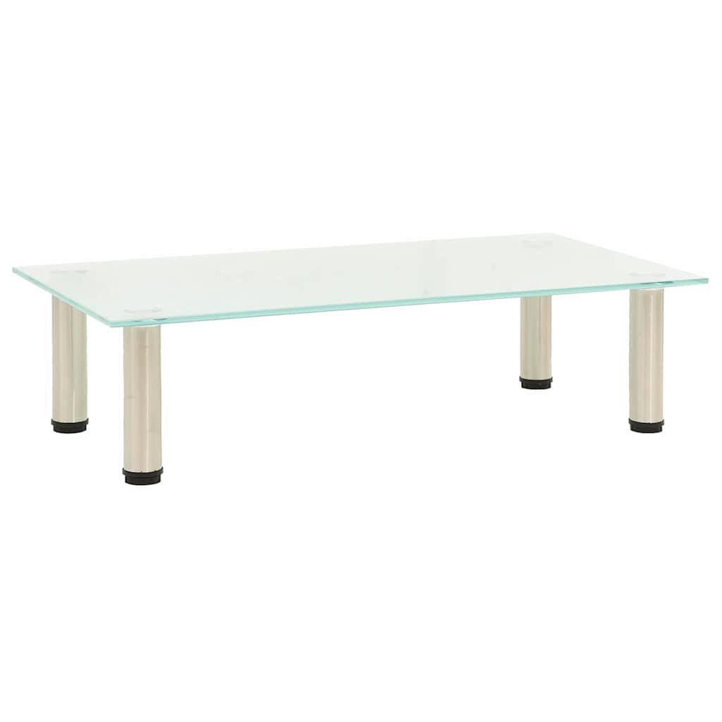 322762 vidaXL TV Stand Frosted 60x35x17 cm Tempered Glass