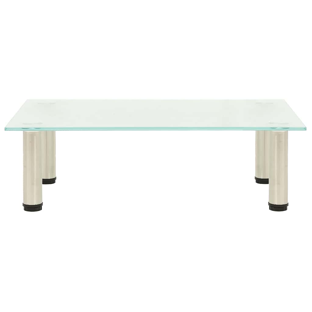 322762 vidaXL TV Stand Frosted 60x35x17 cm Tempered Glass