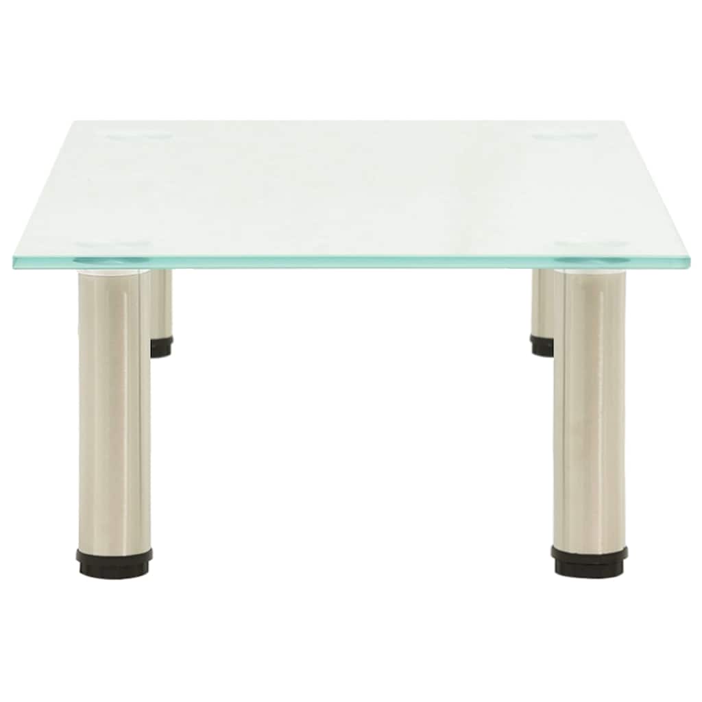 322762 vidaXL TV Stand Frosted 60x35x17 cm Tempered Glass