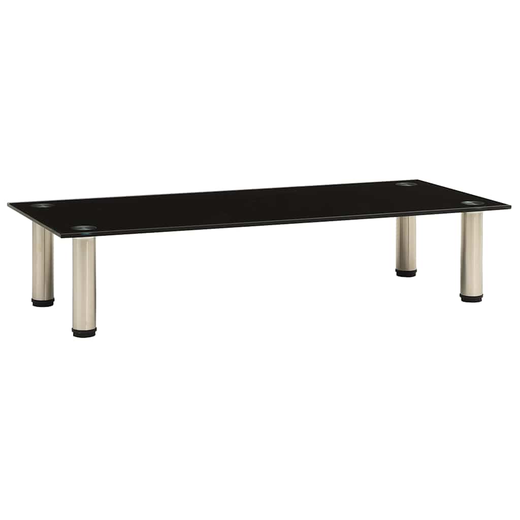 322764 vidaXL TV Stand Black 80x35x17 cm Tempered Glass