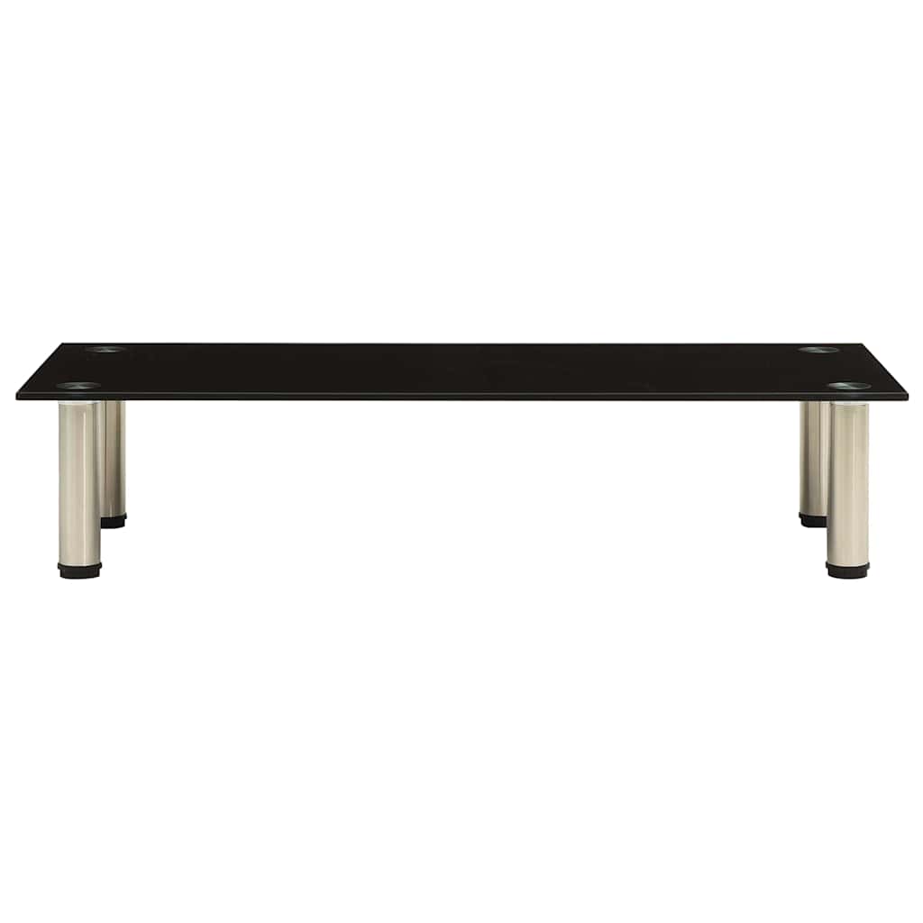 322764 vidaXL TV Stand Black 80x35x17 cm Tempered Glass