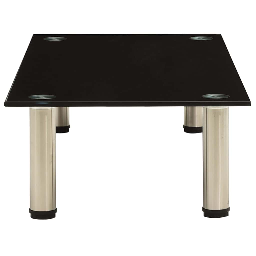 322764 vidaXL TV Stand Black 80x35x17 cm Tempered Glass