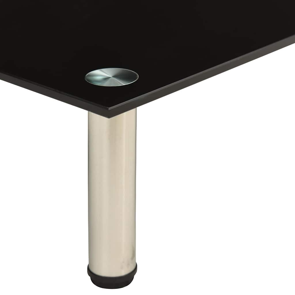 322764 vidaXL TV Stand Black 80x35x17 cm Tempered Glass