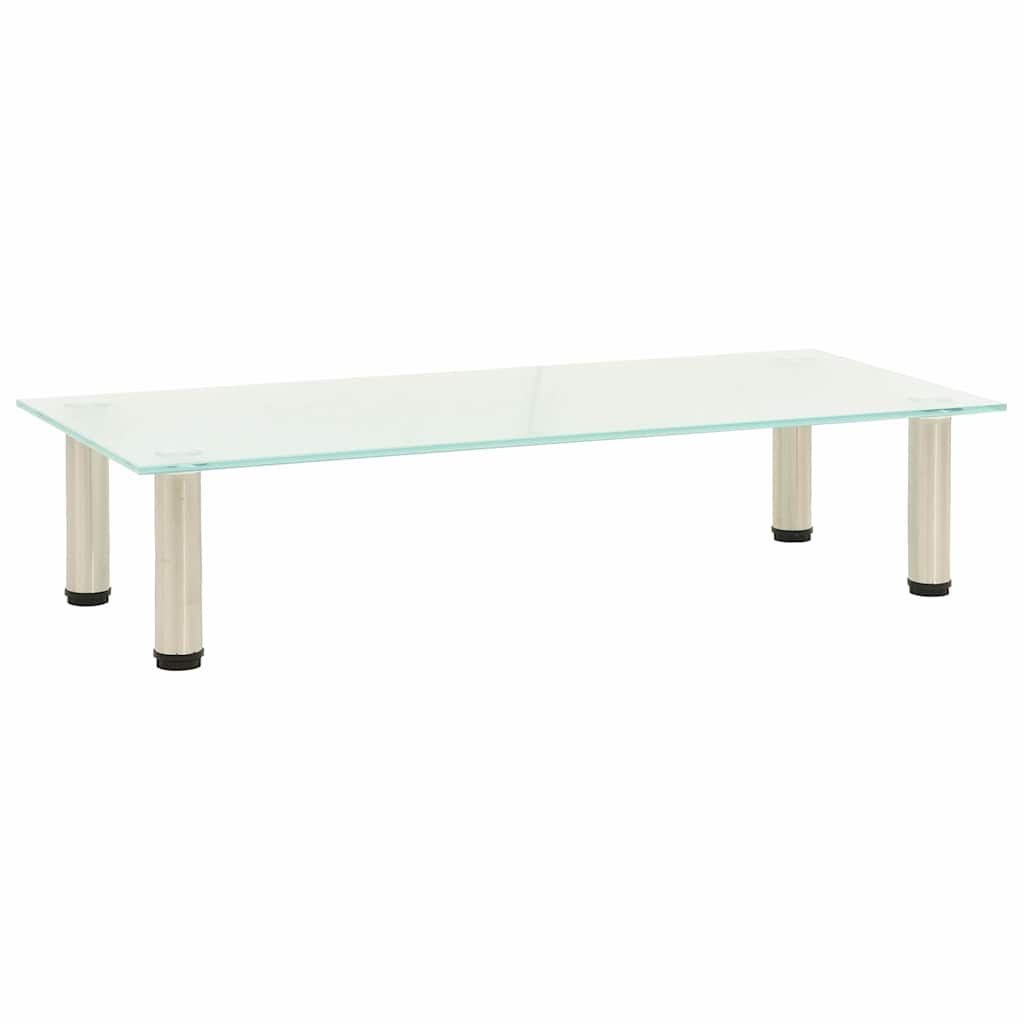 322765 vidaXL TV Stand Frosted 80x35x17 cm Tempered Glass