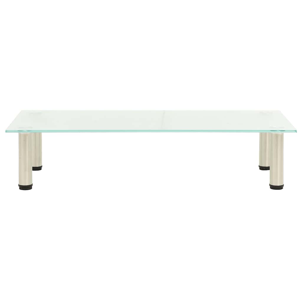 322765 vidaXL TV Stand Frosted 80x35x17 cm Tempered Glass