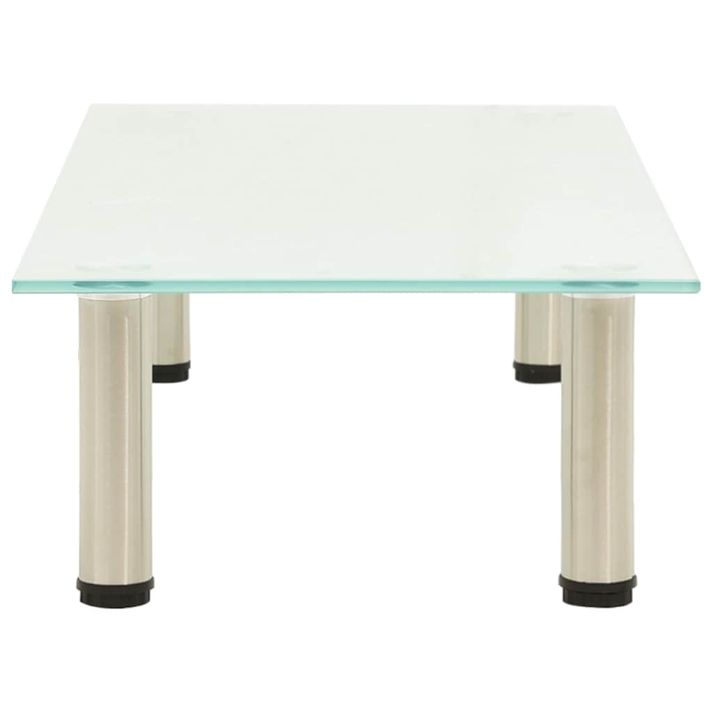 322765 vidaXL TV Stand Frosted 80x35x17 cm Tempered Glass