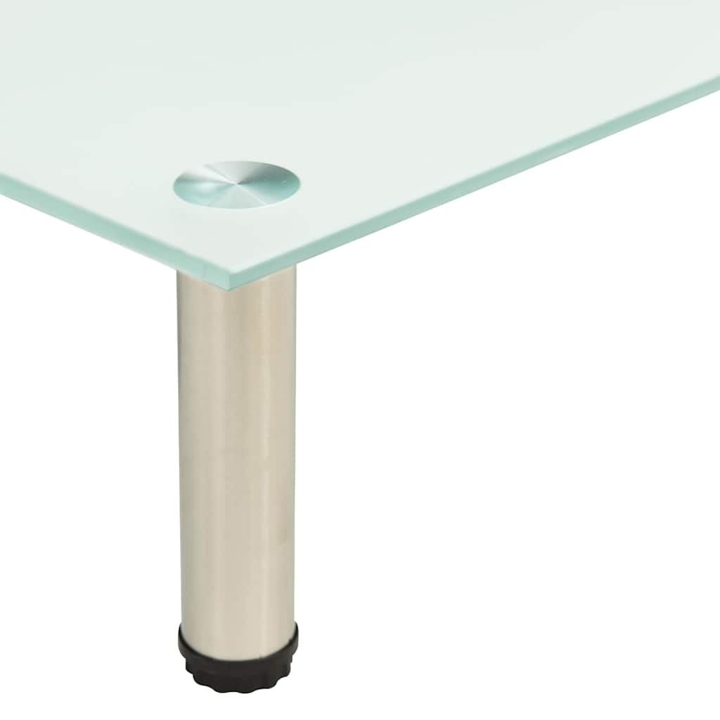 322765 vidaXL TV Stand Frosted 80x35x17 cm Tempered Glass