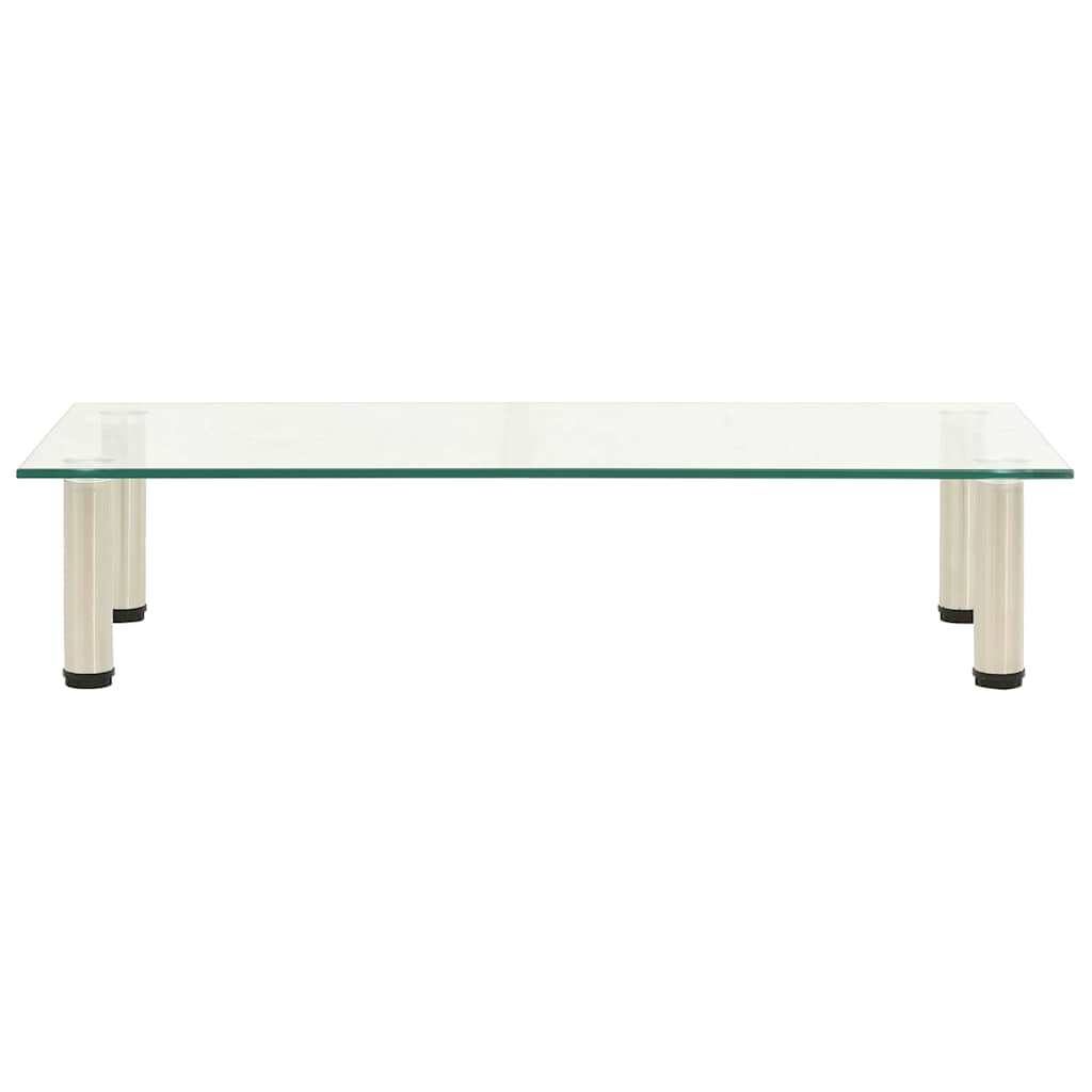 322766 vidaXL TV Stand Transparent 80x35x17 cm Tempered Glass