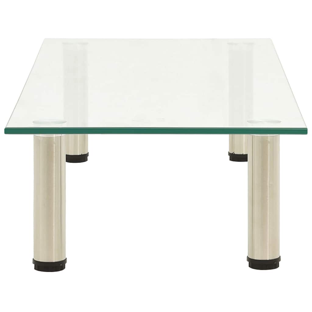 322766 vidaXL TV Stand Transparent 80x35x17 cm Tempered Glass