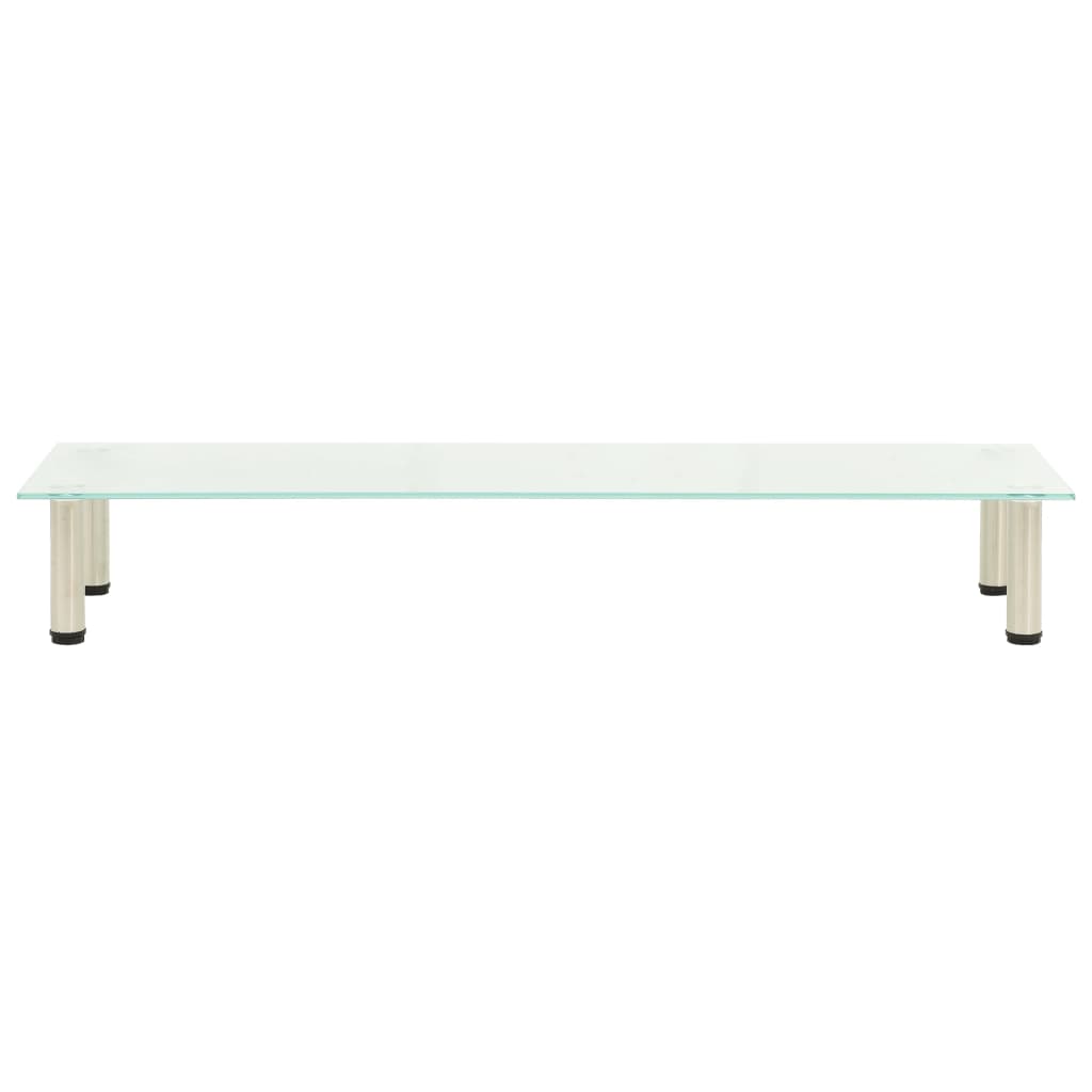 vidaXL TV Stand Frosted 140x35x17 cm Tempered Glass