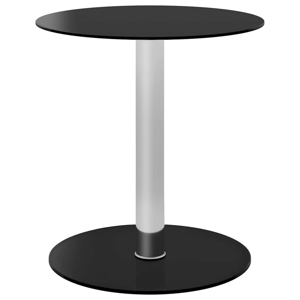 322781 vidaXL Coffee Table Black 40 cm Tempered Glass