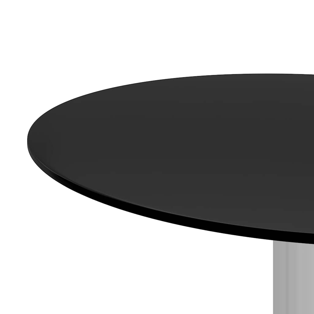 322781 vidaXL Coffee Table Black 40 cm Tempered Glass